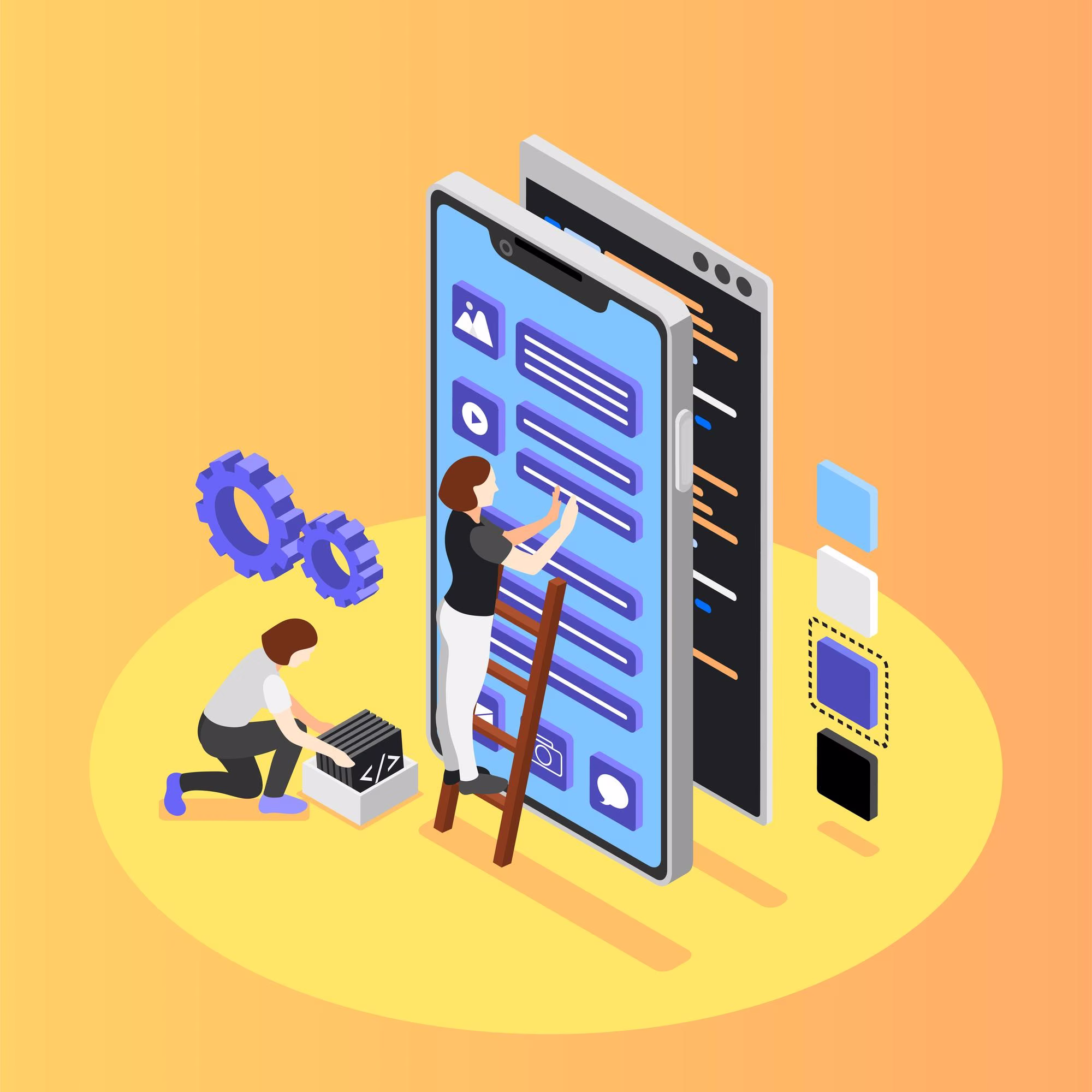 Ilustrasi layanan digital Solusi Dev