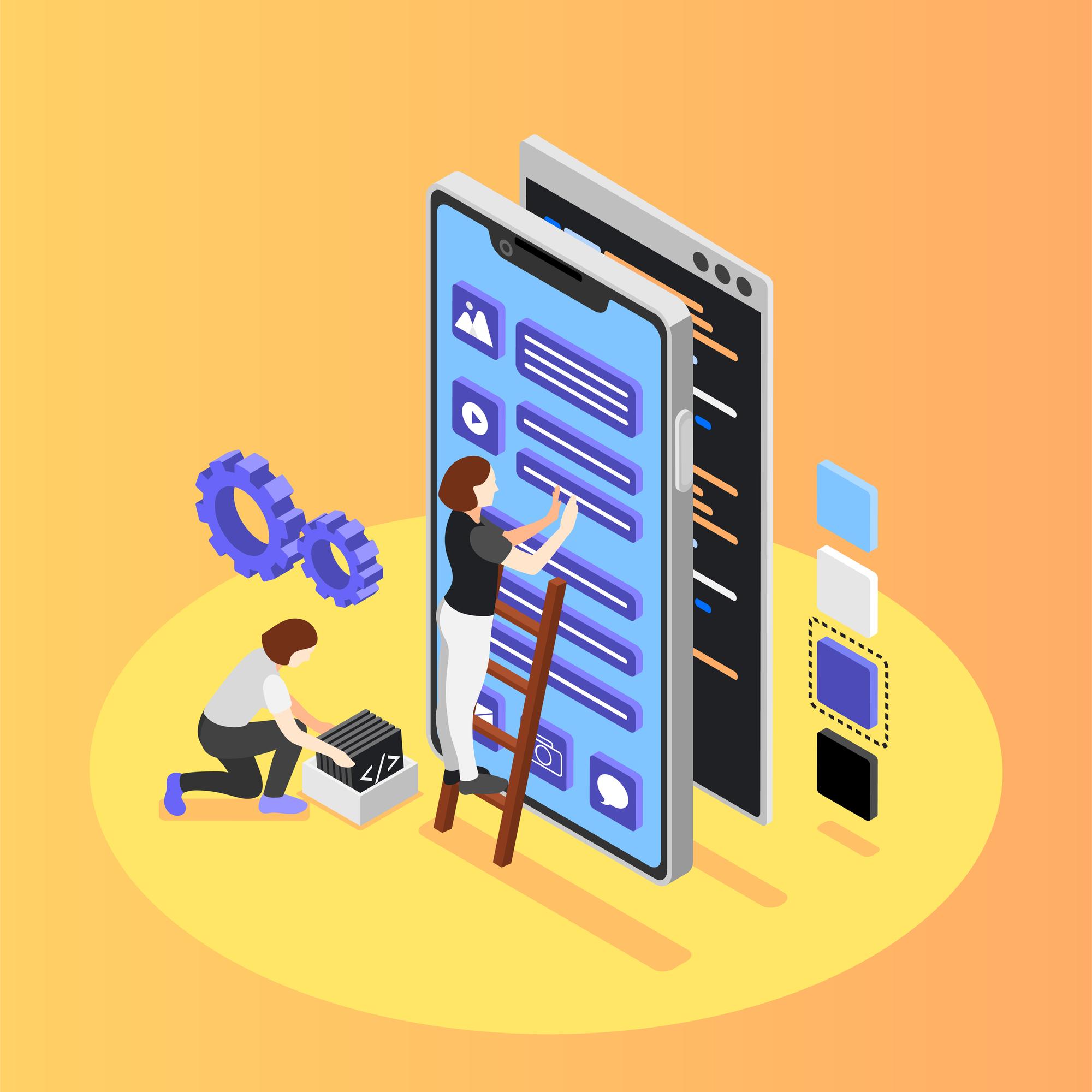 Ilustrasi layanan digital Solusi Dev